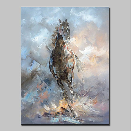 

Oil Painting Hand Painted Vertical Animals Modern Stretched Canvas
