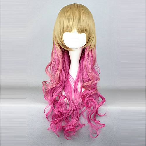 

Cosplay Wigs Men's Women's 26 inch Heat Resistant Fiber Fuchsia Anime