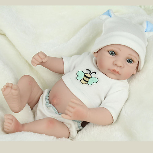 

NPKCOLLECTION 12 inch NPK DOLL Reborn Doll Baby lifelike Cute Hand Made Child Safe Non Toxic Full Body Silicone Silicone Vinyl 28cm with Clothes and Accessories for Girls' Birthday and Festival Gifts