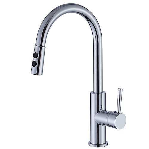 

Kitchen faucet - Single Handle One Hole Chrome Pull-out / ­Pull-down / Tall / ­High Arc Centerset Contemporary / Ordinary Kitchen Taps / Brass / CUPC / UPC