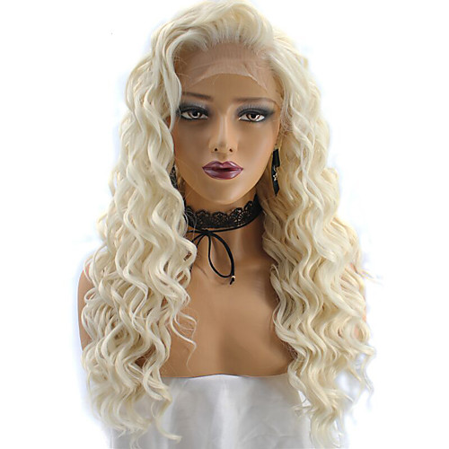 

Synthetic Wig Kinky Curly Deep Wave Kinky Curly Deep Wave Wig Blonde Blonde Synthetic Hair Natural Hairline African American Wig Blonde(NON-LACE)