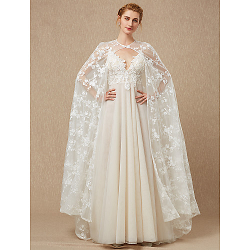 

Sleeveless Lace Wedding / Party / Evening Women's Wrap With Buttons / Lace Capes