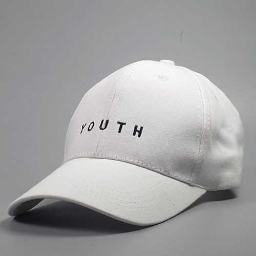 

Women's Cotton Baseball Cap-Solid Colored Spring Summer White