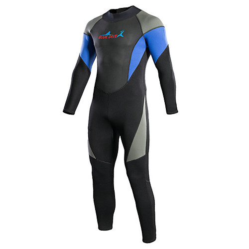 

Bluedive Women's Men's Full Wetsuit 3mm SCR Neoprene Diving Suit Thermal Warm Quick Dry Stretchy Long Sleeve Back Zip - Swimming Diving Surfing Scuba Patchwork Autumn / Fall Winter Spring / Summer