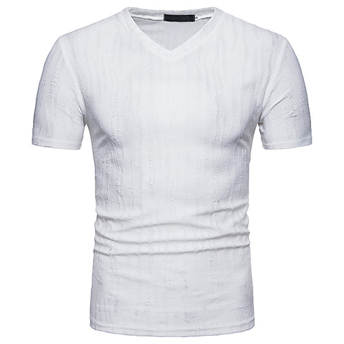 

Men's T shirt Short Sleeve Daily Tops Streetwear White Black Khaki
