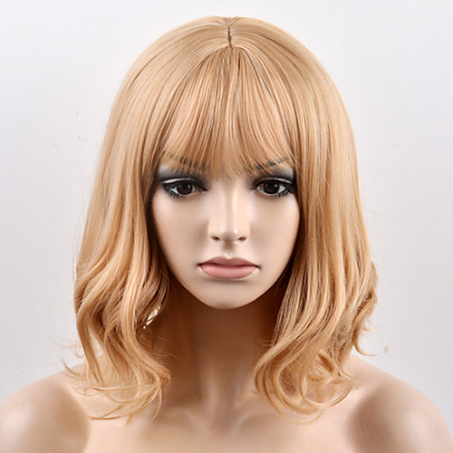 

Synthetic Wig Natural Wave Natural Wave Wig Blonde Short Golden Brown Synthetic Hair Women's Blonde