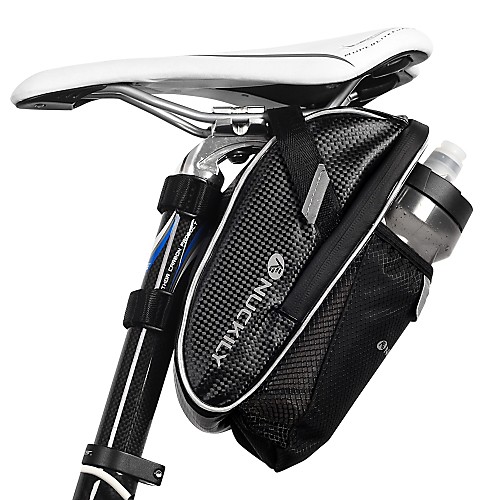 

Nuckily Bike Saddle Bag Reflective Cycling for Black Cycling / Bike / Waterproof Zipper
