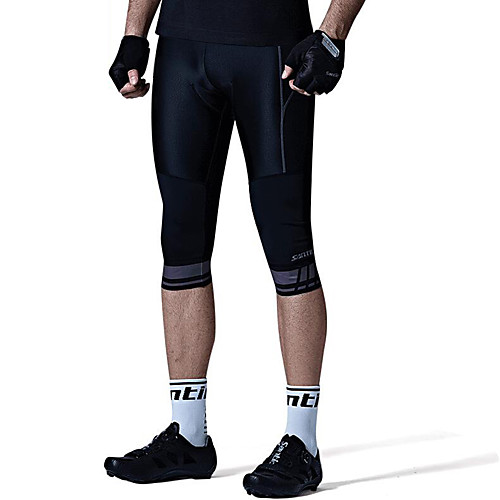 

SANTIC Men's Cycling 3/4 Tights Bike Pants Bottoms Sports Solid Color Elastane Black Mountain Bike MTB Road Bike Cycling Clothing Apparel Advanced Semi-Form Fit Bike Wear Advanced Sewing Techniques