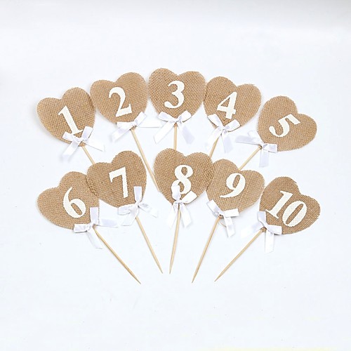 

Table Number Cards Wood / Jute Wedding Decorations Wedding / Party / Evening Classic Theme / Vintage Theme All Seasons