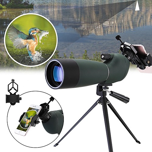 

20-60 X 60 mm Monocular Spotting Scope Porro Zoomable Night Vision in Low Light High Definition Compact Fully Multi-coated BAK4 Camping / Hiking Hunting Fishing Rubber silicon Waterproof Fabric / Yes