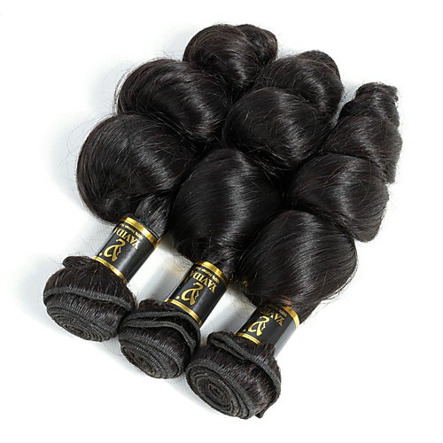 

3 Bundles Brazilian Hair Loose Wave Virgin Human Hair 300 g Natural Color Hair Weaves / Hair Bulk Human Hair Weaves Human Hair Extensions / 10A