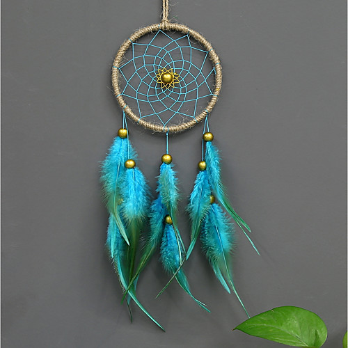 

Handmade Feather Beaded Dream Catcher Indians Traditional Art Wall Hanging Home Decoration