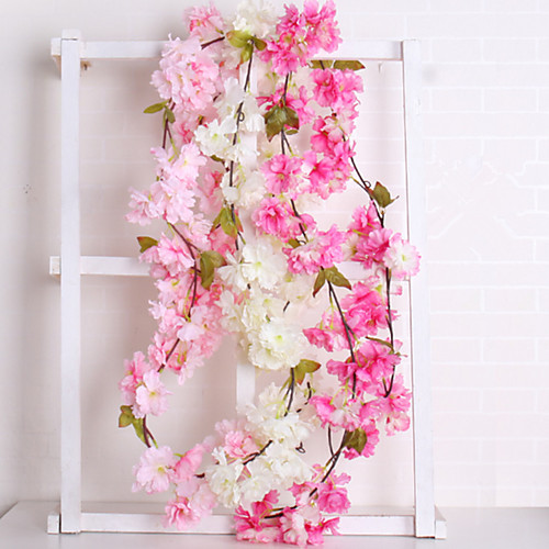

Artificial Flowers 1 Branch Wedding European Sakura Wall Flower