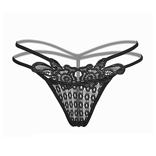 

Women's 1box Lace Sexy G-strings & Thongs Panties Embroidered Low Rise White Black Red One-Size