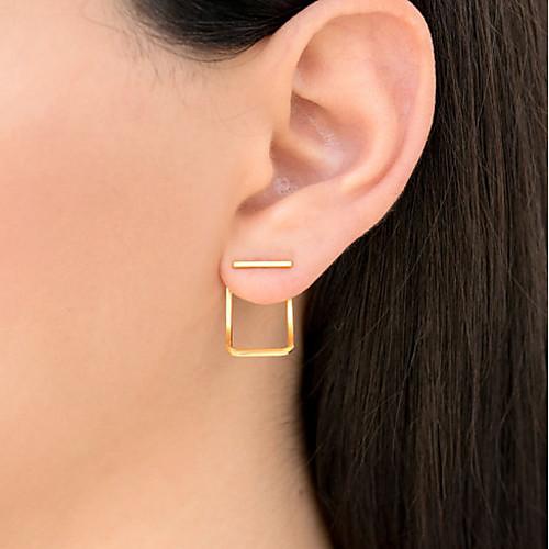 

Women's Stud Earrings Jacket Earrings Ladies Fashion Small Earrings Jewelry Gold / Silver / Rose Gold For Daily Holiday