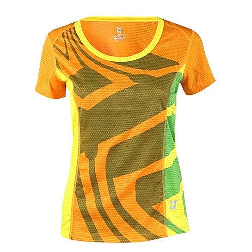 

Women's Hiking Tee shirt Short Sleeve Crew Neck Tee Tshirt Top Outdoor Breathable Quick Dry Fitness Back Country Summer POLY Solid Color Yellow Fuchsia Blue Camping / Hiking Outdoor Exercise