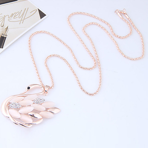 

Women's Pendant Necklace Long Swan Animal Ladies European Fashion Alloy Gold Necklace Jewelry For Causal