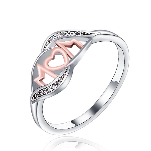 

Women's Band Ring Knuckle Ring Silver Alloy Ladies Classic Fashion Gift Daily Jewelry Monogram Heart