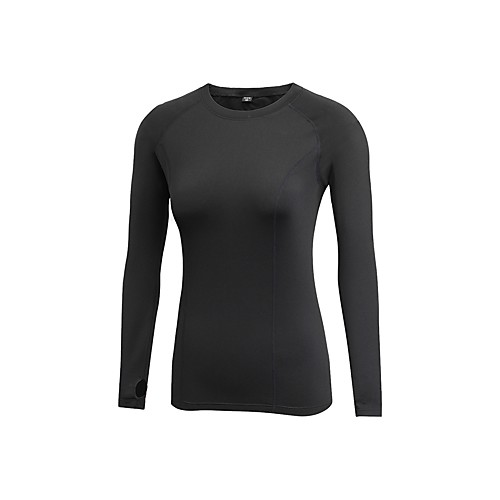 

Women's Long Sleeve Compression Shirt Tee Tshirt Base Layer Top Athletic Quick Dry Breathability Gym Workout Exercise & Fitness Sportswear Solid Colored White Black Purple Blue Dark Navy Activewear