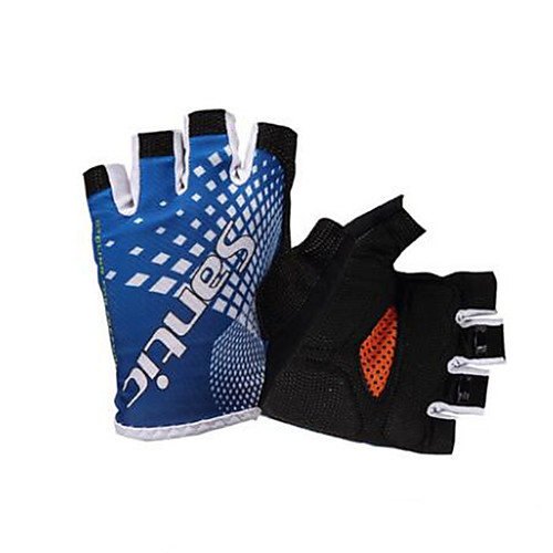 

SANTIC Bike Gloves / Cycling Gloves Mountain Bike MTB Breathable Anti-Slip Sweat-wicking Protective Fingerless Gloves Half Finger Sports Gloves Red Blue for Adults' Outdoor