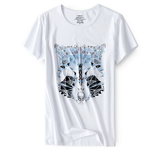 

Men's T shirt Geometric Floral Plus Size Short Sleeve Daily Tops Chinoiserie White Black Navy Blue