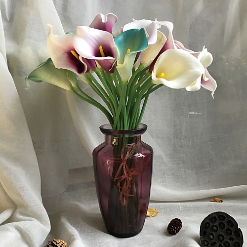 

Artificial Flowers 5 Branch Rustic Wedding Calla Lily Tabletop Flower