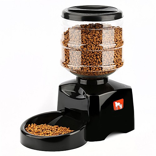

Dogs Cats Feeders 5.5 L PPABS Automatic Sound Recording Bowls & Feeders Circle Black Bowls & Feeding