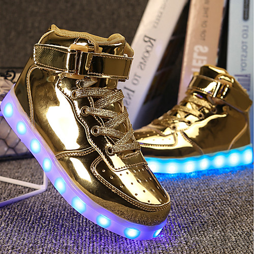 

Boys' LED / Comfort / LED Shoes PU Sneakers Little Kids(4-7ys) / Big Kids(7years ) Walking Shoes Lace-up / Hook & Loop / LED Black / Dusty Rose / Gold Spring / EU36