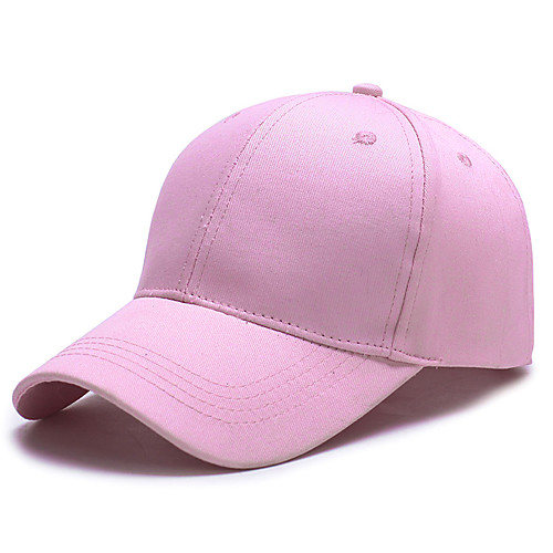 

Unisex Active Acrylic Baseball Cap-Solid Colored Split Summer Blushing Pink Red White / Cute / Fabric