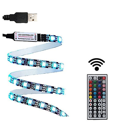 

2m Light Sets 60 LEDs 10mm 1 44Keys Remote Controller 1 set RGB Waterproof Cuttable USB 5 V / IP65 / Linkable / Self-adhesive