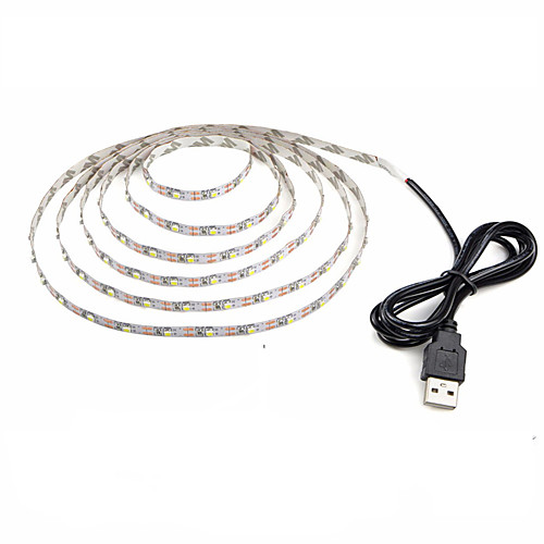 

ZDM 1m Flexible LED Light Strips 60 LEDs 2835 SMD 10mm 1pc Warm White Cold White USB Decorative Self-adhesive 5 V USB Powered