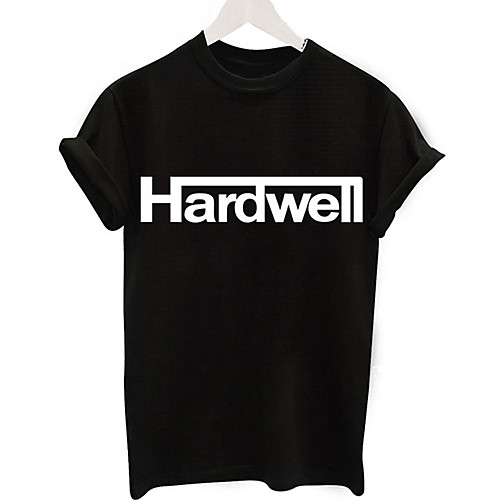 

Women's T shirt Letter Short Sleeve Daily Tops Streetwear Black