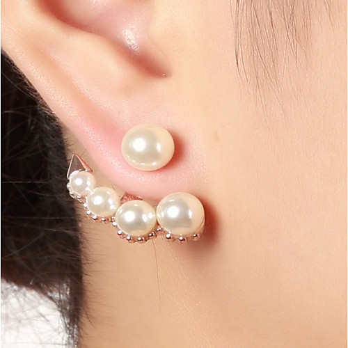 

Women's Pearl Stud Earrings Jacket Earrings Ladies Elegant Fashion Vintage Imitation Pearl Earrings Jewelry Rose Gold / Gold / Silver For Wedding Daily Masquerade Engagement Party Prom Work