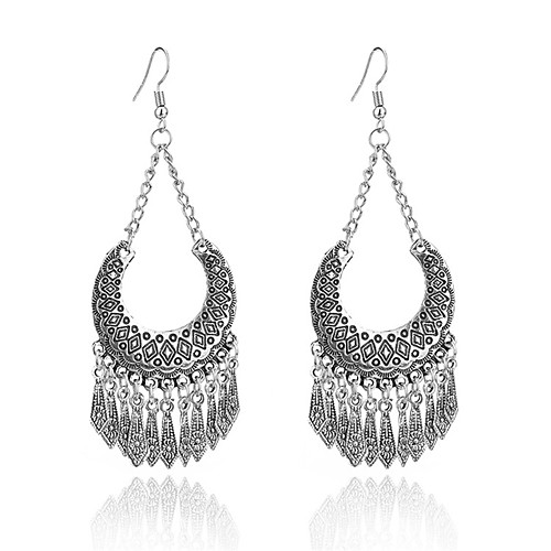 

Women's Drop Earrings Moon Ladies Fashion Silver Plated Earrings Jewelry Silver For Street Going out