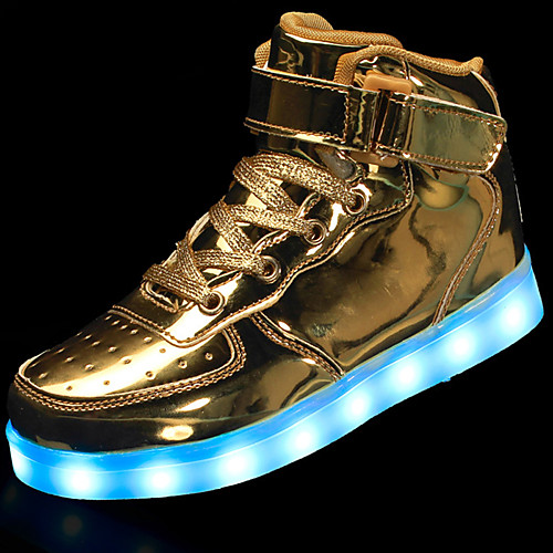 

Men's Light Up Shoes Spring / Fall LED Outdoor Sneakers Faux Leather Non-slipping Wear Proof White / Black / Red