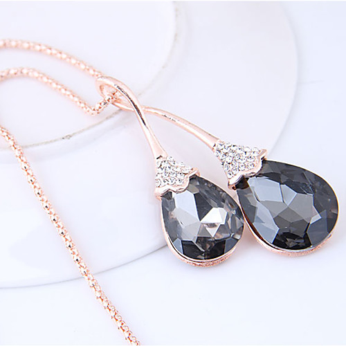 

Women's Pendant Necklace Long Necklace Long Mother Daughter Drop Ladies European Fashion Alloy Gray Necklace Jewelry For Causal