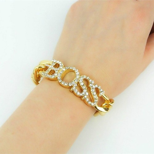 

Women's Chain Bracelet Bracelet Tennis Chain Monograms Ladies Classic Fashion Oversized Imitation Diamond Bracelet Jewelry Gold / Silver For Party Bar