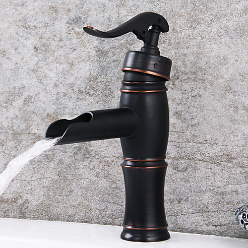 

Bathroom Sink Faucet - Waterfall Oil-rubbed Bronze Centerset One Hole / Single Handle One HoleBath Taps