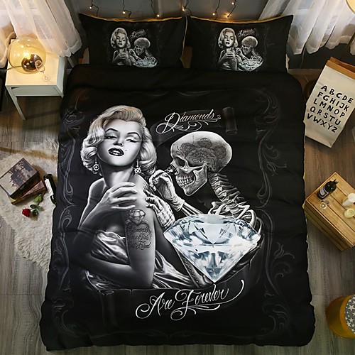 

Duvet Cover Sets 3D Polyster Reactive Print 3 Piece Bedding Sets / 300 / 3pcs (1 Duvet Cover, 2 Shams) king