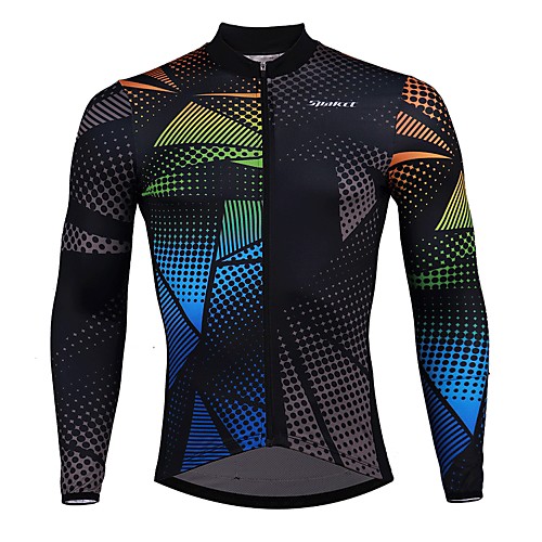 

SPAKCT Men's Long Sleeve Cycling Jersey Black Stripes Bike Jersey Moisture Wicking Quick Dry Sports Elastane Polyster Mountain Bike MTB Road Bike Cycling Clothing Apparel / Stretchy / Advanced