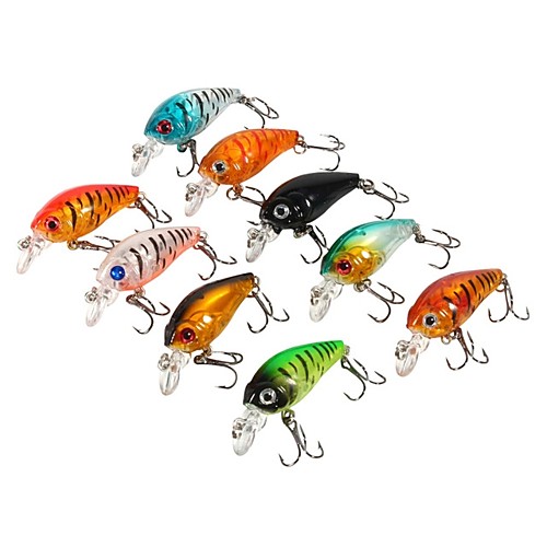 

9 pcs Fishing Lures Minnow Floating Bass Trout Pike Sea Fishing Fly Fishing Bait Casting