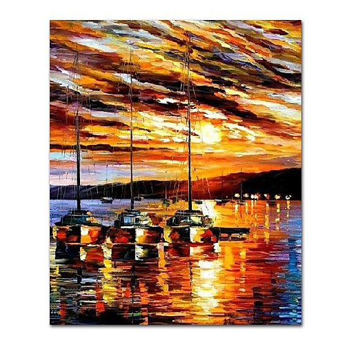 

Oil Painting Hand Painted Vertical Abstract Landscape Comtemporary Modern Stretched Canvas