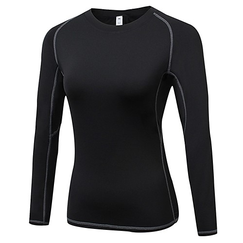 

Women's Long Sleeve Compression Shirt Tee Tshirt Base Layer Top Athletic Moisture Wicking Breathability Gym Workout Exercise & Fitness Sportswear Solid Colored Red / White White Black Blue Grey