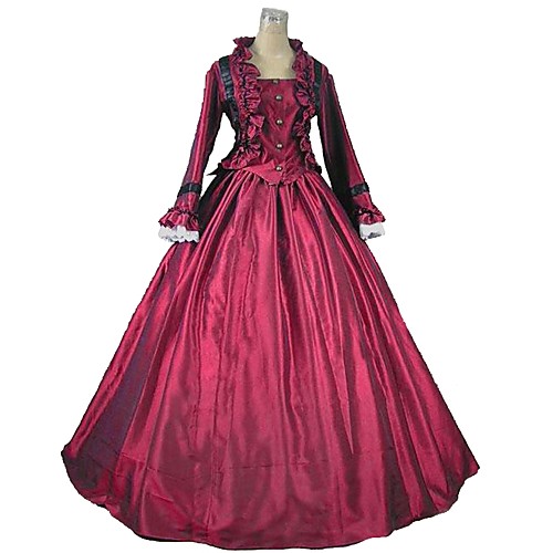 

Victorian Maria Antonietta Rococo Dress Women's Lace Japanese Cosplay Costumes Emerald Green / RedBlack / Purple Solid Color Poet Sleeve Ankle Length
