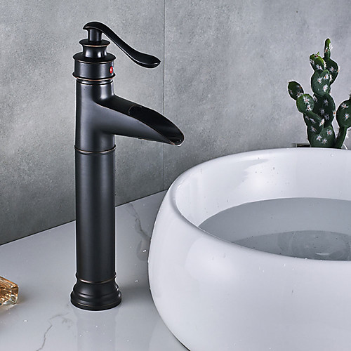 

Faucet Set - Waterfall Oil-rubbed Bronze Centerset Single Handle One HoleBath Taps