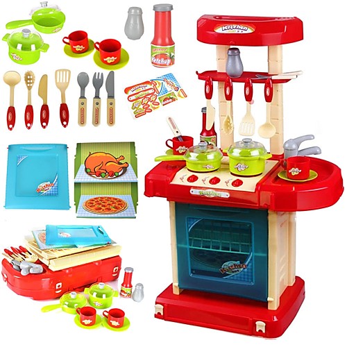 

Toy Kitchen Set Kitchen Sink Toy Play Kitchen Family Exquisite Parent-Child Interaction Plastic Shell Kid's Girls' Toy Gift 30 pcs