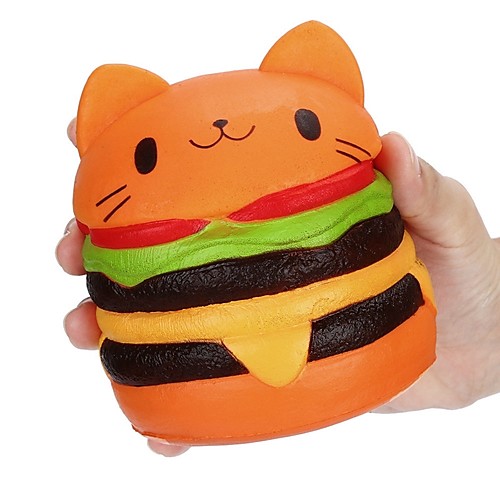 

Squishy Squishies Squishy Toy Squeeze Toy / Sensory Toy Jumbo Squishies 1 pcs Cat Hamburger Stress and Anxiety Relief Super Soft Slow Rising For Kid's Adults' Boys' Girls' Gift Party Favor