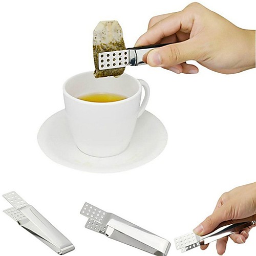 

Stainless Steel Tea Bag Clip Squeezer Holder Mini Food Tong