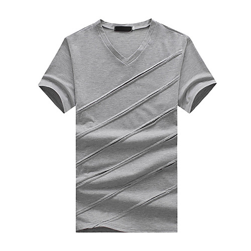

Men's T shirt Solid Colored Short Sleeve Daily Tops Cotton White Black Light gray