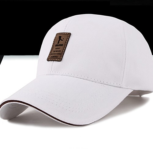 

Unisex Baseball Cap Cotton Print Spring Fall White